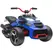 AIYAPLAY 12V Kids Electric Ride On Car with 3 Wheeler, MP3 Player, Horn, 2 Speeds, LED Lights for Boys & Girls Ages 3-8, Blue - 1