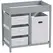 AIYAPLAY Baby Changing Unit with 4 Storage Drawers, Mat for Bedroom Nursery, 84 x 84.5 cm, Grey - 1