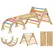 AIYAPLAY 8-in-1 Toddler Climbing Frame, Indoor Play Triangle Set with Slide, Arch and Triangle Ladder, Multicolour - 1