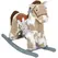 AIYAPLAY Baby Rocking Horse, Plush Animal Rocker with Realistic Sound and Toy, Rocking Toy Chair for Kids Aged 2-5, Brown - 1