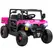 AIYAPLAY Kids Ride on Car, 12V Electric Kids UTV with Electric Dump Bed, 4-Wheel Suspension for 3-8 Years, Pink - 1