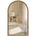 HOMCOM 110 x 65cm Wooden Arched Mirror - Natural Finish - 1