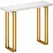 HOMCOM 100 cm Console Table with Faux Marble Top, Narrow Entryway Table with Anti-tipping Device, White - 1