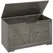 HOMCOM 100L Home Storage Box, with Safety Hinges - Charcoal Grey - 1
