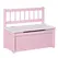 HOMCOM 2 In 1 Wooden Toy Box, Seat Storage Bench, Storage Chest Cabinet Organiser with Safety Pneumatic Rod, Pink - 1