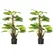 HOMCOM 2 Pack Artificial Plant Palm Tree in Pot, Fake Plants for Home Indoor Outdoor Decor, 135cm, Green - 1