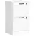 HOMCOM 2 Drawer Filing Cabinet with Lock, Office Storage Cabinet with Adjustable Hanging Bars for A4 Letter Size Files, White - 1