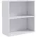 HOMCOM 2 Tier Bookshelf, Low Bookcase with Adjustable Shelf, 2 Compartments for Home Office, Living Room, Study, White - 1