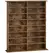 HOMCOM 16-Compartment Media Shelf - Rustic Brown - 1