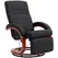 HOMCOM 135° Manual Reclining Swivel Chair, with Footrest - Black - 1