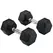 HOMCOM 2x10kg Hex Dumbbells Set Rubber Dumbbells Weight Lifting Equipment Fitness Home Gym - 1