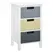 HOMCOM 3 Drawer Storage Tower, Dresser Chest with Wood Top, Organiser Unit for Closets Bedroom Nursery Room Hallway - 1