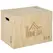 HOMCOM 3-in-1 Wooden Plyo Box, Plyometric Jump Box with Handle Openings for Home Gym, Workout Training, 45 x 40 x 60 cm, Natural - 1