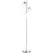 HOMCOM 3-Light Tree Floor Lamps for Living Room, Modern Standing Lamp for Bedroom with Globe Lampshade, Steel Base, Bulb not Included, Silver Tone - 1
