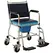 HOMCOM 3-In-1 Commode Wheelchair - Black - 1