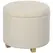 HOMCOM 40.5L Teddy Fleece Storage Ottoman - Cream White - 1