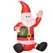 HOMCOM 4ft Inflatable Christmas Santa Claus Gift with LED Xmas Décor Holiday Outdoor Yard Decoration - 1