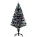 HOMCOM 4ft Artificial Prelit Christmas Tree, Snow Xmas Tree with Colourful LED Lighting Fiber Optics, Green White - 1