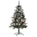 HOMCOM 4FT Artificial Snow Dipped Christmas Tree Xmas Pencil Tree Holiday Home Party Decoration with Foldable Feet Red Berries White Pinecones, Green - 1