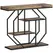 HOMCOM 4-Tier Industrial Console Table - Rustic Brown - 1