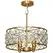 HOMCOM 51 Crystallite Four-Bulb Chandelier - Gold-Tone - 1