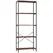 HOMCOM 5-Tier Bookshelf, Industrial Bookcase with Metal Frame - Rustic Brown and Black - 1