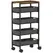 HOMCOM 5-Tier Storage Trolley on Wheels - Black - 1