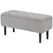 HOMCOM 57L Storage Ottoman, End of Bed Bench with Wooden Legs, Fabric Footstool for Living Room, Bedroom, 95 x 38 x 45cm, Grey - 1