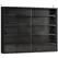 HOMCOM 5-Tier Wall Display Shelf Unit Cabinet w/ 4 Adjustable Shelves Glass Doors Home Office Ornaments 60x80cm Black - 1