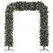 HOMCOM 8.2 ft Snow Frosted Christmas Tree Arch, Christmas Arch Doorway Decor with 2100 Tips and 96 Pinecones, Artificial Xmas Tree with Metal Stand for Indoor, Green - 1