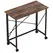 HOMCOM 80 cm Folding Desk on Wheels - Rustic Brown - 1