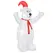 HOMCOM 6ft Tall Outdoor Inflatable Bear Airblown Projection Holiday Christmas Lawn Décor - 1