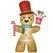 HOMCOM 7.5ft Christmas Inflatable Gingerbread Man with Candy Cane, Blow-Up Outdoor Garden Display for Lawn, Party - 1