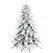 HOMCOM 6ft Super Flocked Christmas Tree - Green/White - 1