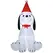 HOMCOM 6ft Inflatable Christmas Puppy Dog Wearing Santa Hat Lighted Outdoor Decoration Blow Up Decor for Holiday Indoor - 1