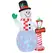 HOMCOM 8ft Tall Christmas Inflatable Snowman with Street Lamp, Lighted for Home Indoor Outdoor Garden Lawn Decoration Party Prop - 1