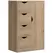 HOMCOM Bathroom Cabinet, Freestanding Storage Cabinet with 4 Drawers, Door Cupboard for Living Room, Kitchen, Bedroom, Natural - 1