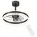 HOMCOM Ceiling Fan with LED Light and Remote - Black - 1