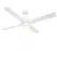 HOMCOM Ceiling Fan with LED Light, Flush Mount Ceiling Fan Lights with Reversible Blades, Pull-chain, White and Natural Tone - 1