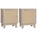 HOMCOM Bedside Table, Bedside Cabinet with Storage Cupboard, Side End Table with Rattan Element for Living Room, Bedroom, Set of 2, Natural - 1