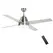 HOMCOM Ceiling Fan with LED Light, Flush Mount Ceiling Fan Lights with Reversible Blades, Remote, Silver and Black - 1
