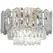 HOMCOM Chandelier Ceiling Light, 3-Light Vintage Flush Mount Fixture with Dual Crystal and Smoke Glass Shade, LED Ceiling Light for Living Room Bedroom, 3 E14 Sockets, Bulbs Not Included, Gold Tone - 1