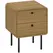 HOMCOM Bedside Table with 2 Drawers and Steel Legs - Oak - 1