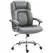 HOMCOM Big and Tall Office Chair 180kg with Spring Cushion, PU Leather - Grey - 1