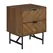 HOMCOM Bedside Table with Two Drawers, Side Cabinet Storage Unit with Metal Handles, Organisation Furniture for Living Room, Bedroom, Walnut Brown - 1