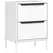 HOMCOM Chest of Drawers, Dresser with 2 Fabric Drawers and Aluminium Handles - White - 1