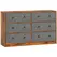 HOMCOM Chest of Drawers, Dresser with 6 Fabric Drawers - Grey and Rustic Brown - 1
