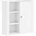 HOMCOM Clean and Simple Bathroom Storage Cabinet - White - 1