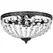 HOMCOM Crystal Chandelier Ceiling Light with 168 Octagonal Beads, Vintage 2-Light Flush Mount Ceiling Light for Living Room, Bedroom, Hallway, Dining Room, Black - 1