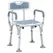 HOMCOM EVA Padded Shower Chair for the Elderly and Disabled, Height Adjustable Shower Stool with Back and Arms, 4 Suction Foot Pads, Light Blue - 1